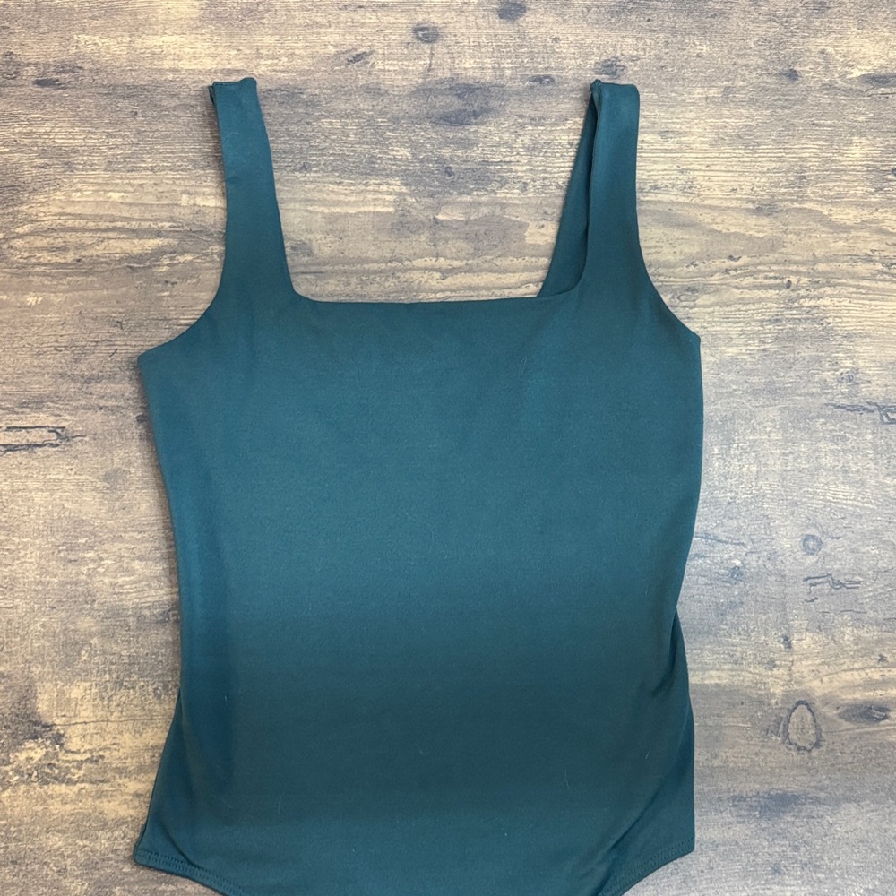 Green tank top bodysuit